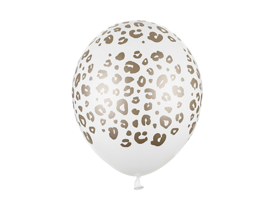 Balloons 30 cm, Spots, Pastel Pure White (1 pkt / 50 pc.)