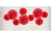 Tissue fan, red, 20-30cm (1 pkt / 3 pc.)