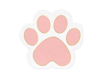 Napkins - Kitty Paws, mix, 15,5 x 14,5 cm (1 pkt / 12 pc.)