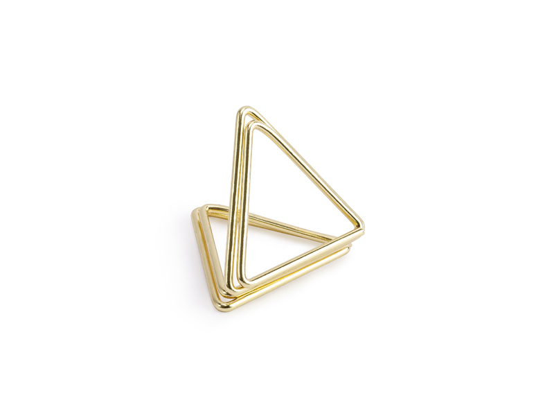 Place card holders Triangles, gold, 2.3 cm (1 pkt / 10 pc.) - Designer ...