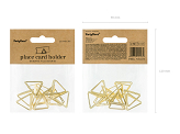 Place card holders Triangles, gold, 2.3 cm (1 pkt / 10 pc.)
