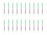 Birthday candles ombre, 6cm (1 pkt / 20 pc.)