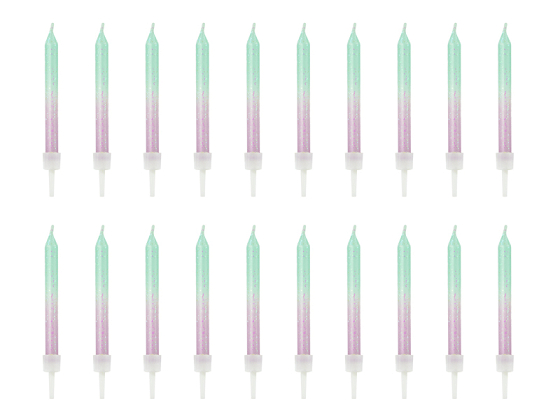 Birthday candles ombre, 6cm (1 pkt / 20 pc.)