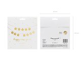 Banner Happy New Year stars, 290x17 cm