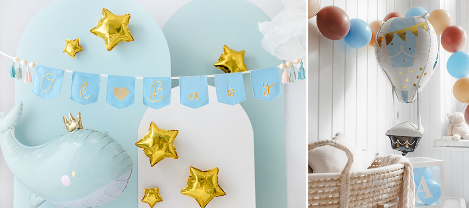 Palloncini Benvenuto A Casa 5 Pezzi In Alluminio – Festa Nascita, Compleanno, Decorazione Foil Balloon 18''